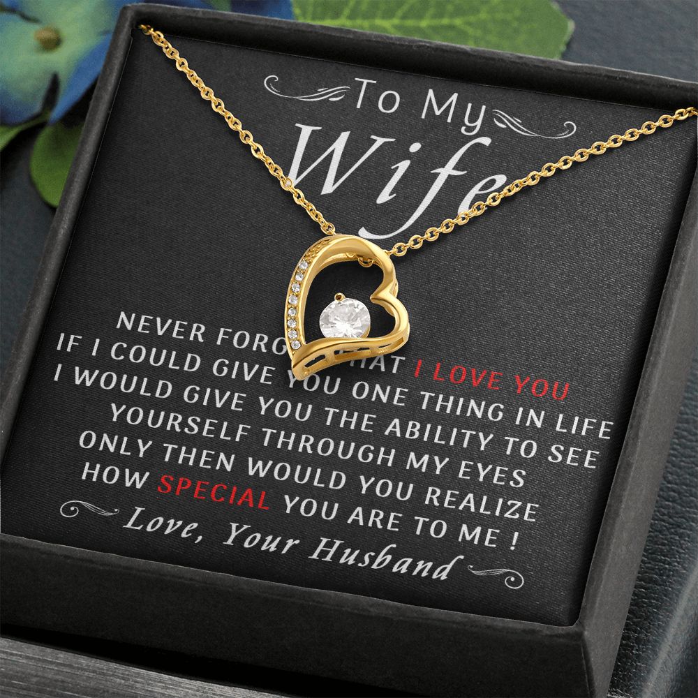 78C To My Wife Necklace, Gift For Wife From Husband, Wife Birthday Gift Necklace