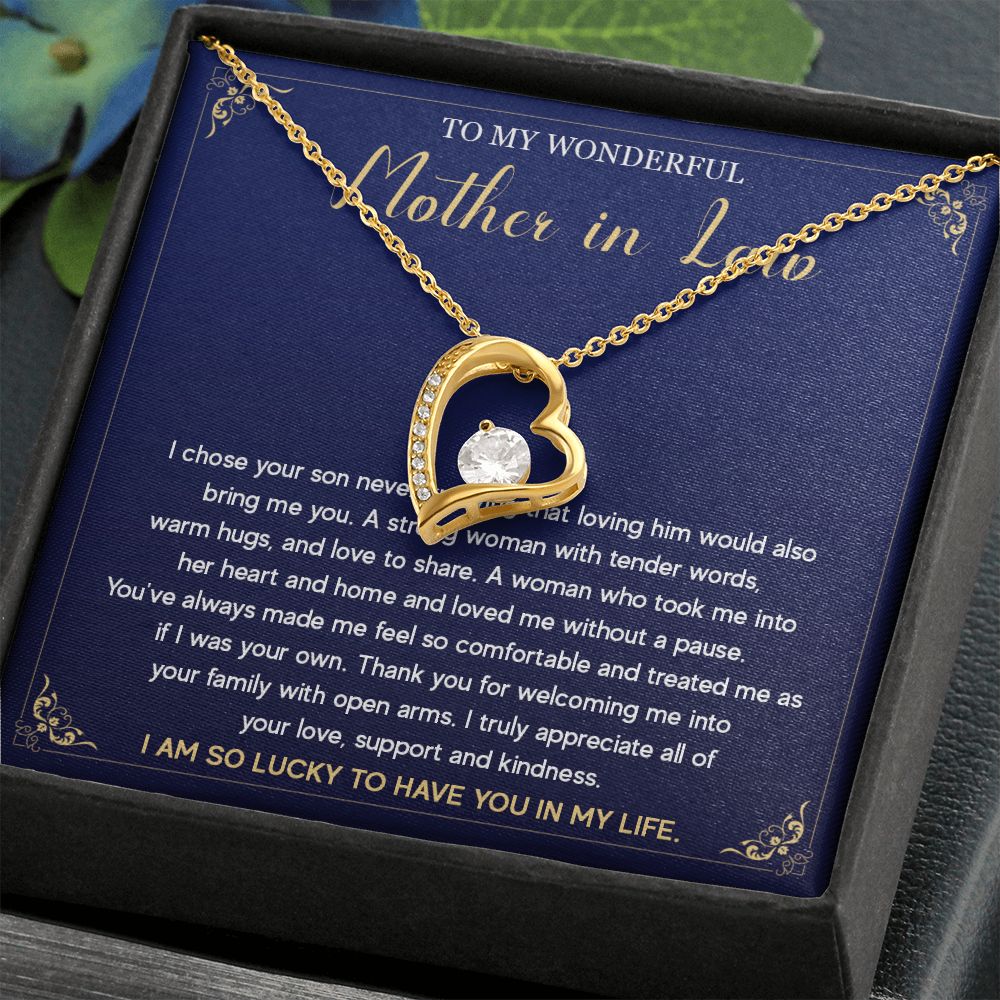 524C To My Mother in Law Necklace from Daughter, Gift to Mother-in-Law Necklace Love