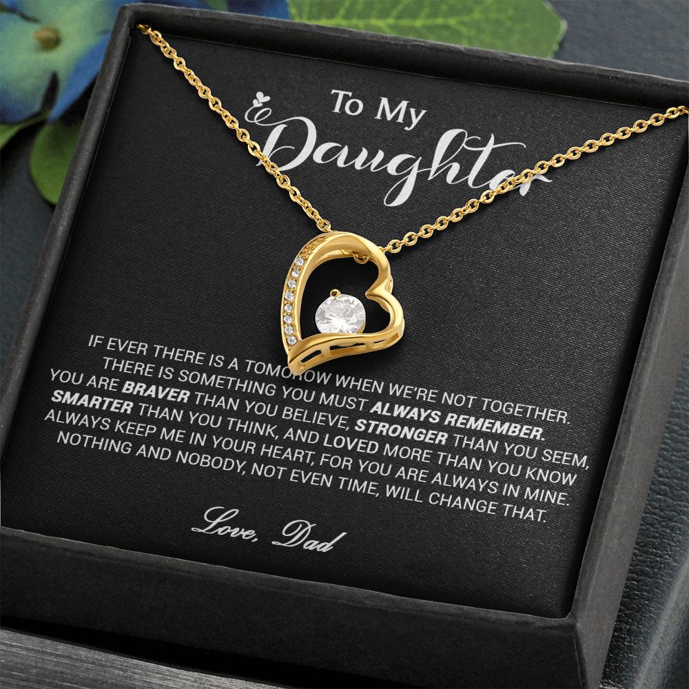 433C To My Daughter Necklace, Daughter Father Necklace, Daughter Xmas Gift From Dad