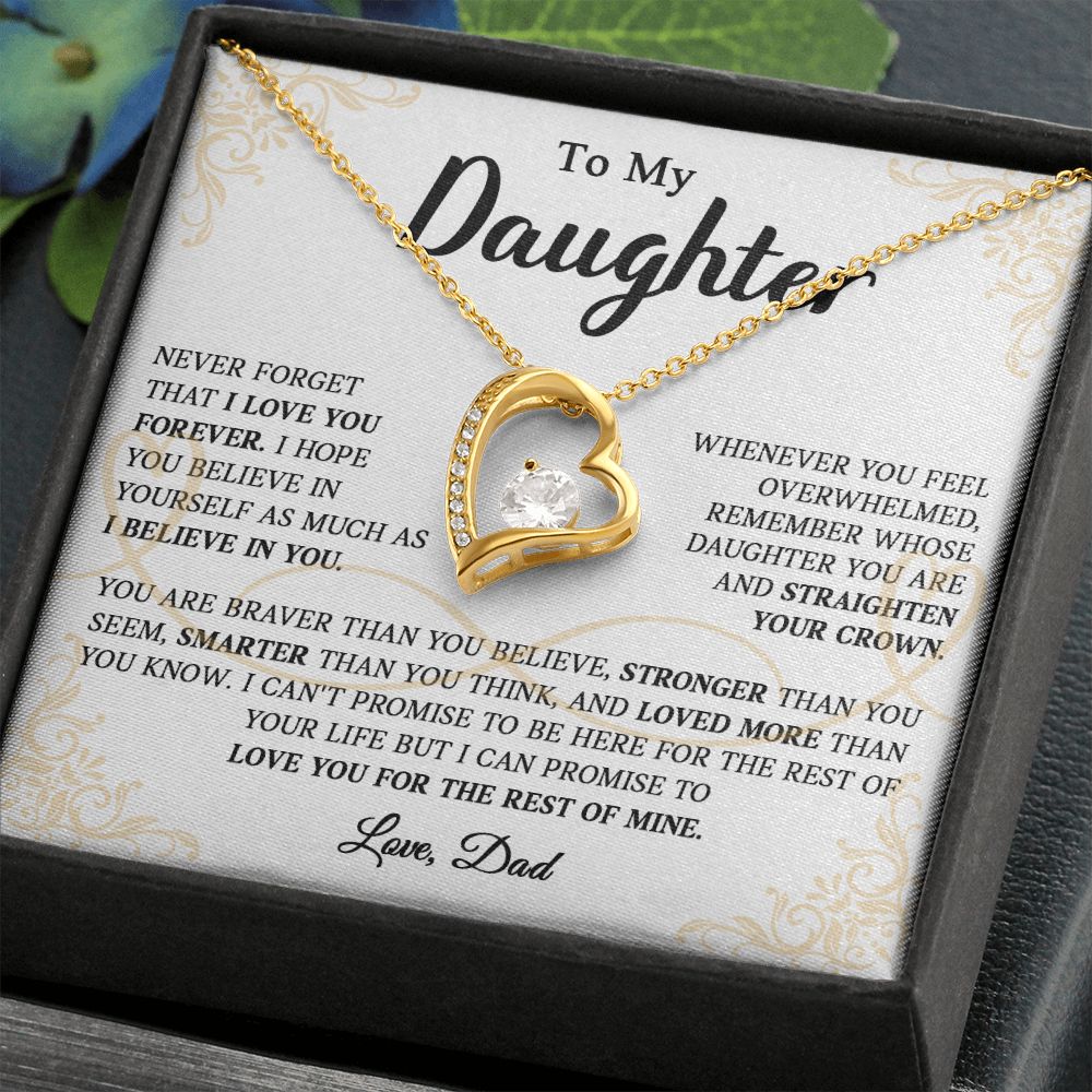 622C To My Daughter Necklace, Daughter Father Necklace, Daughter Gift From Dad, Xmas