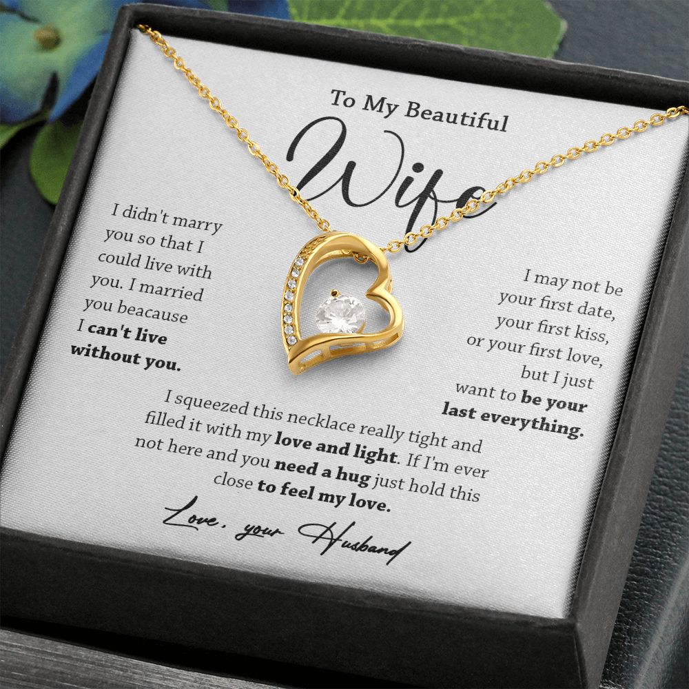 449A To My Wife Necklace, Valentine Gift For Her, Gift For Soulmate, Gift Birthday