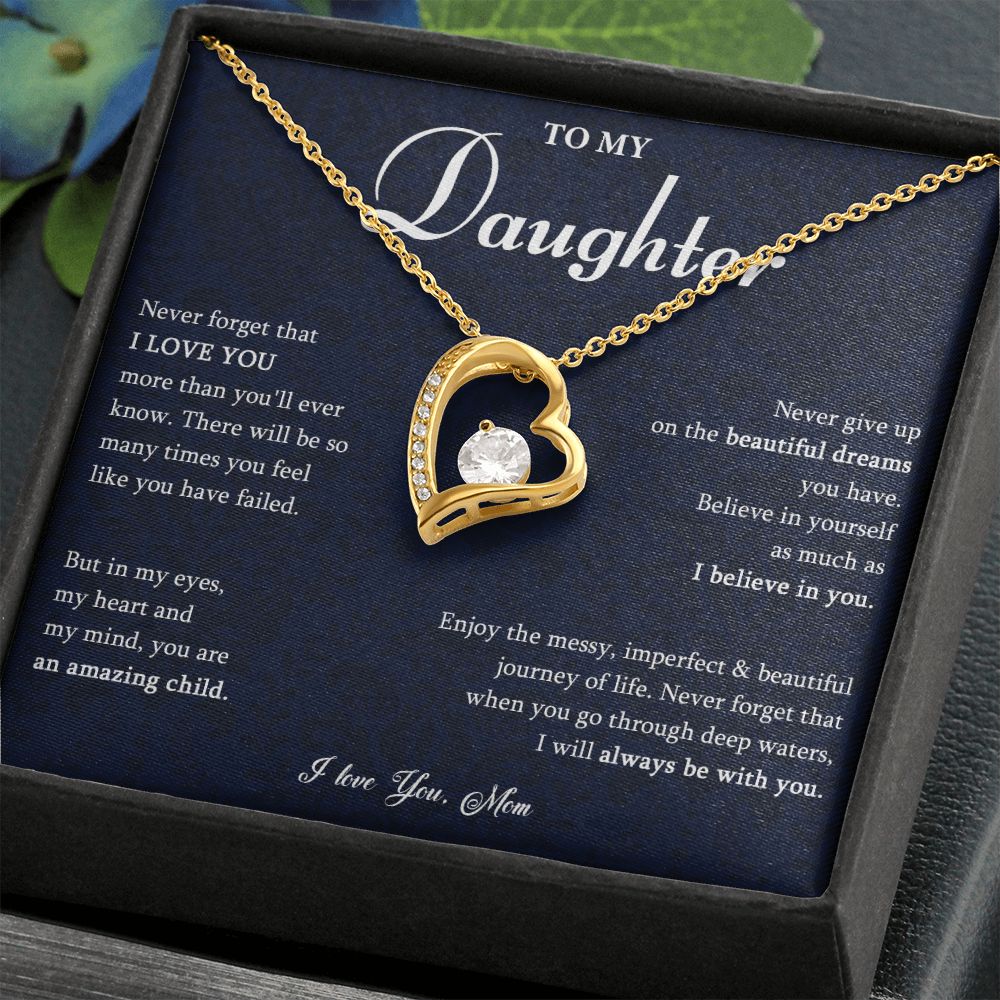 531C To My Daughter Necklace, Gift for Daughter from Mom, Daughter Love Necklace Gift