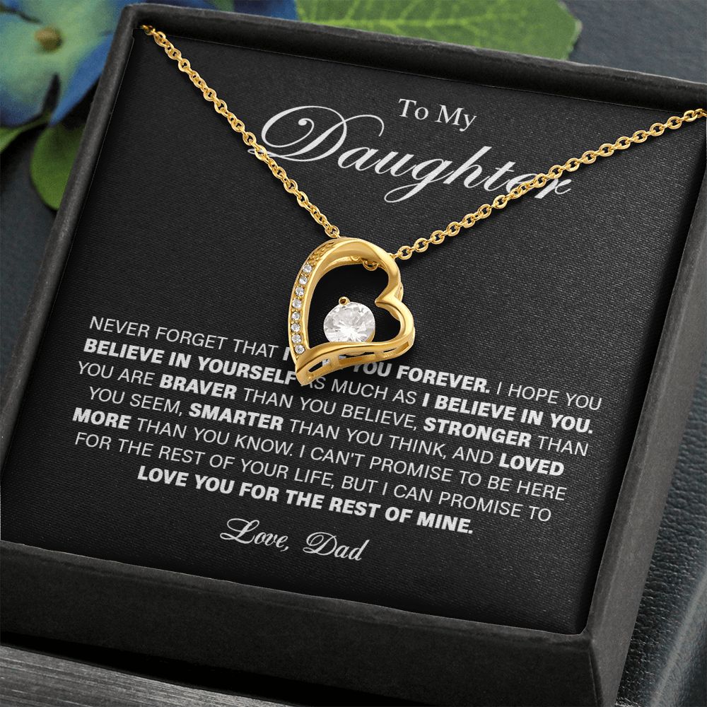 627C To My Daughter Necklace, Gift For Daughter from Dad, Birthday Gift For Daughter