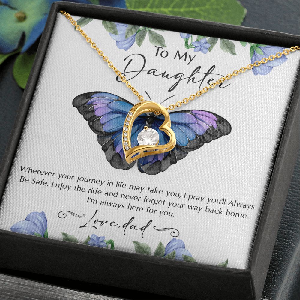 99CTo My Daughter Necklace, Gift For Daughter From Dad, Necklace Gift Birthday