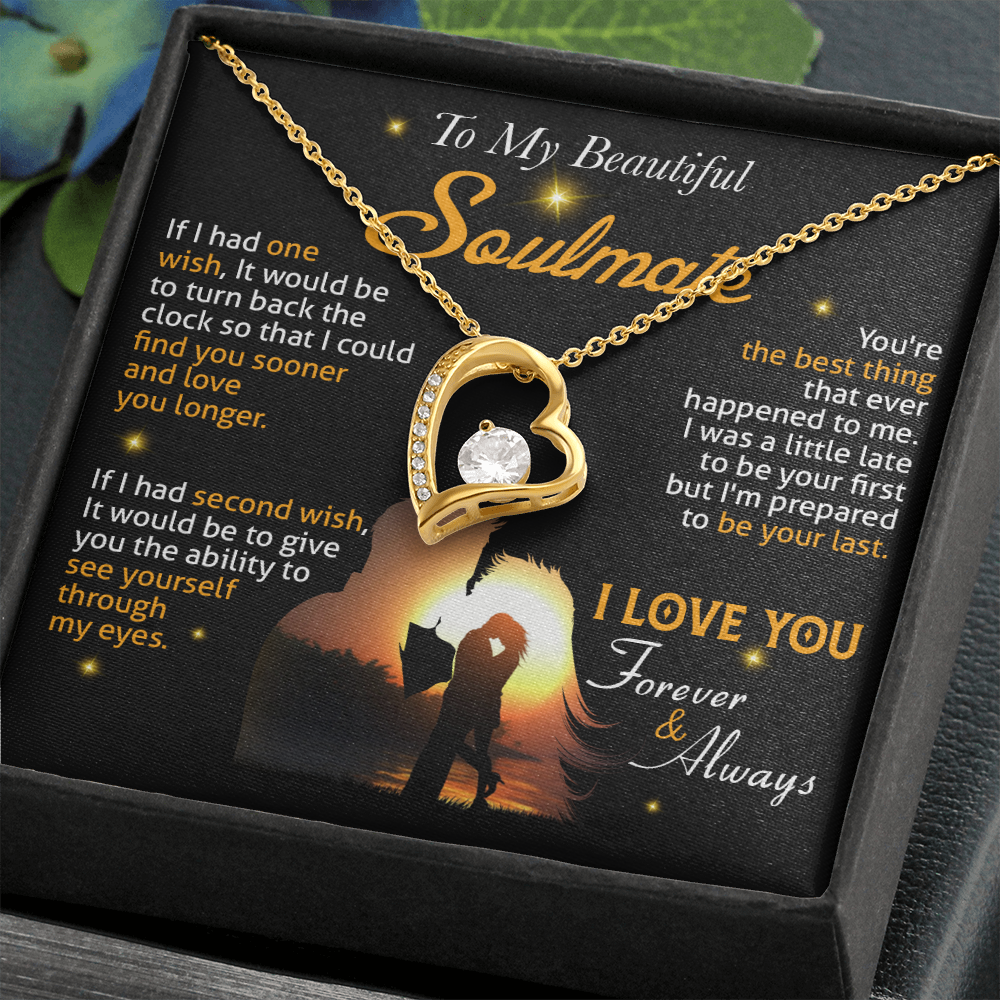 N0C To My Soulmate Necklace, Gift For Wife Girlfriend From Husband, Valentines Day