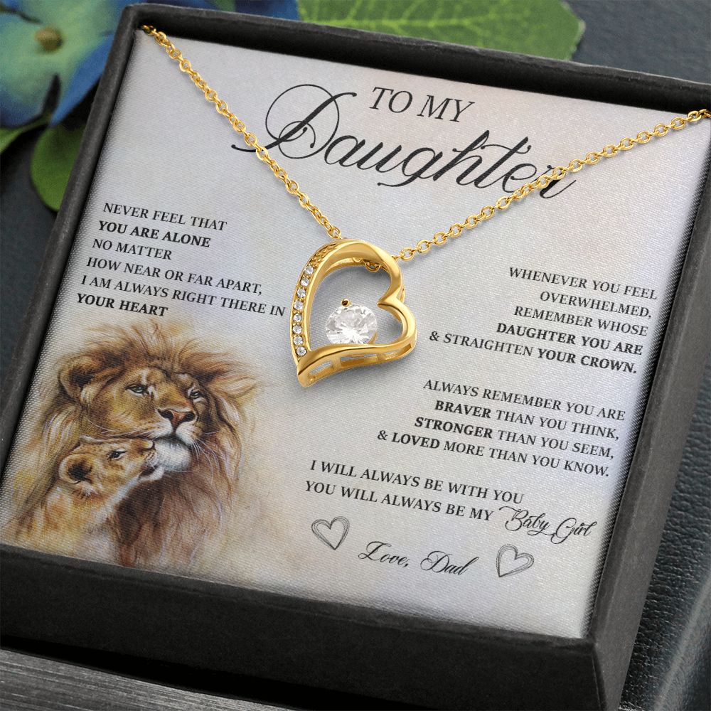 583C Birthday Gifts For Daughter From Dad, Daughter Necklace From Dad, To My Daughter