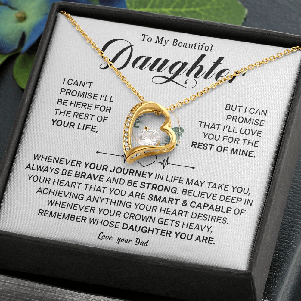 543C To My Daughter Necklace, Birthday Gift For Daughter from Dad, Daughter Necklace