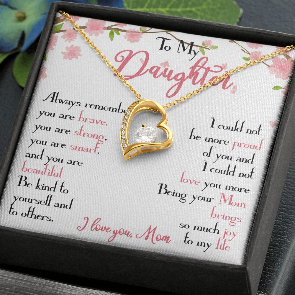 28C To My Daughter Necklace, Daughter Mother Necklace, Daughter Gift from Mom