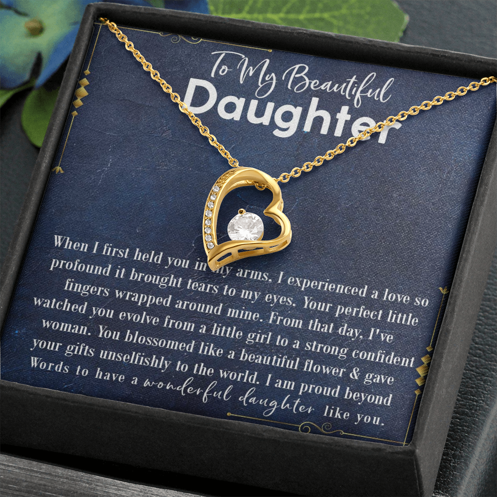 9C To My Beautiful Daughter Love Gift Luxury Alluring Beauty Necklace For Daughter