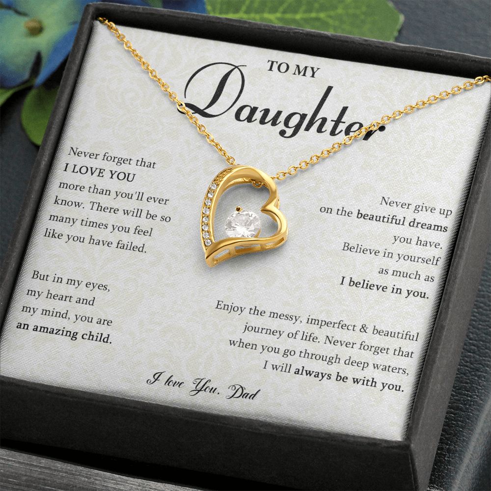 528C Gift for Daughter from Dad, To My Daughter Necklace, Daughter Birthday Gift