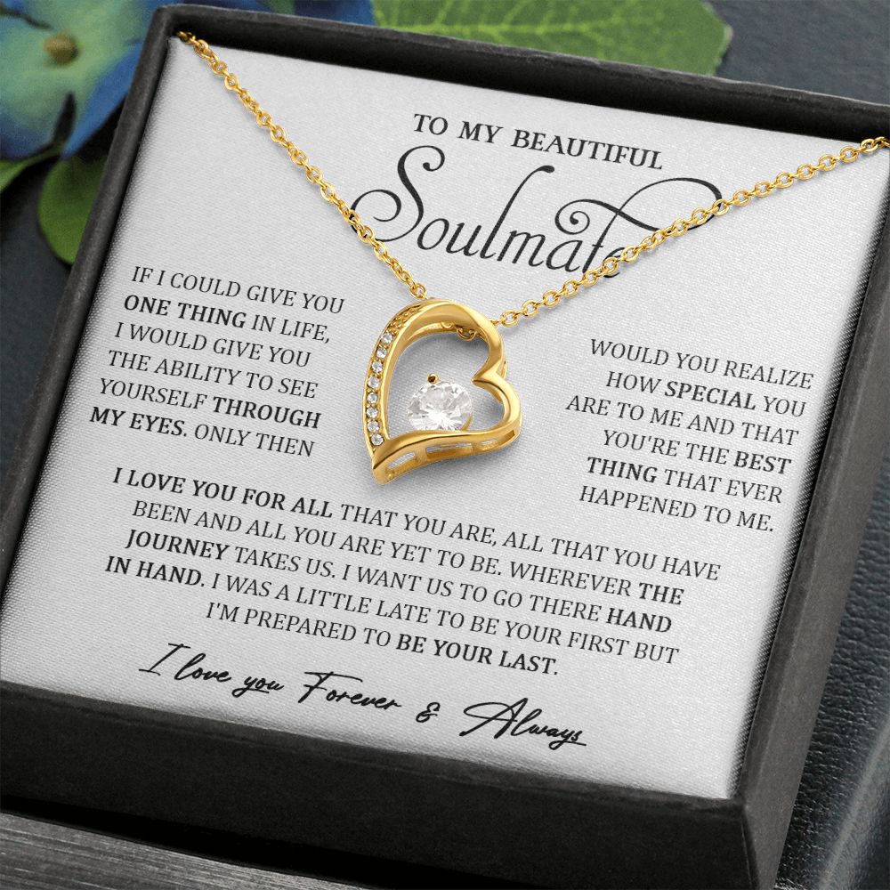 454C To My Soulmate Necklace,Necklace Gift For Wife Girlfriend From Husband,Xmas Gift