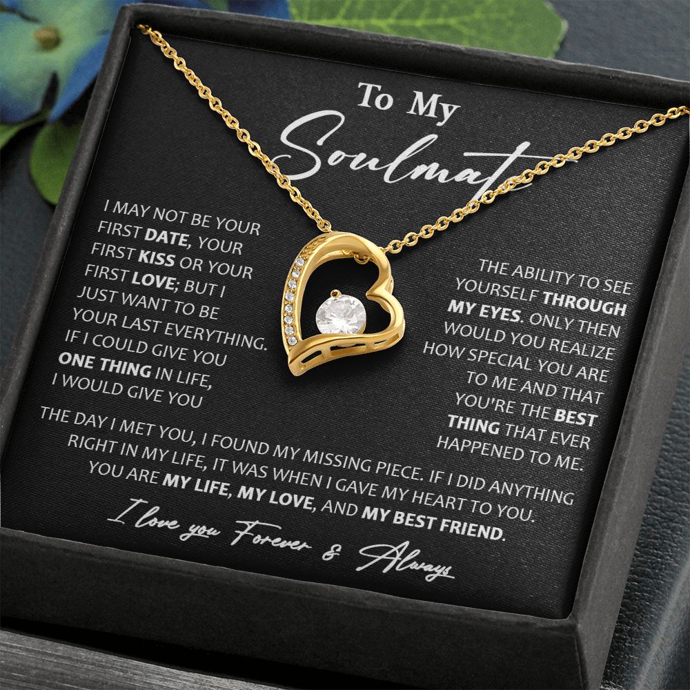 460c To My Soulmate Necklace, Christmas, Valentine Gift For Her, Gift For Soulmate