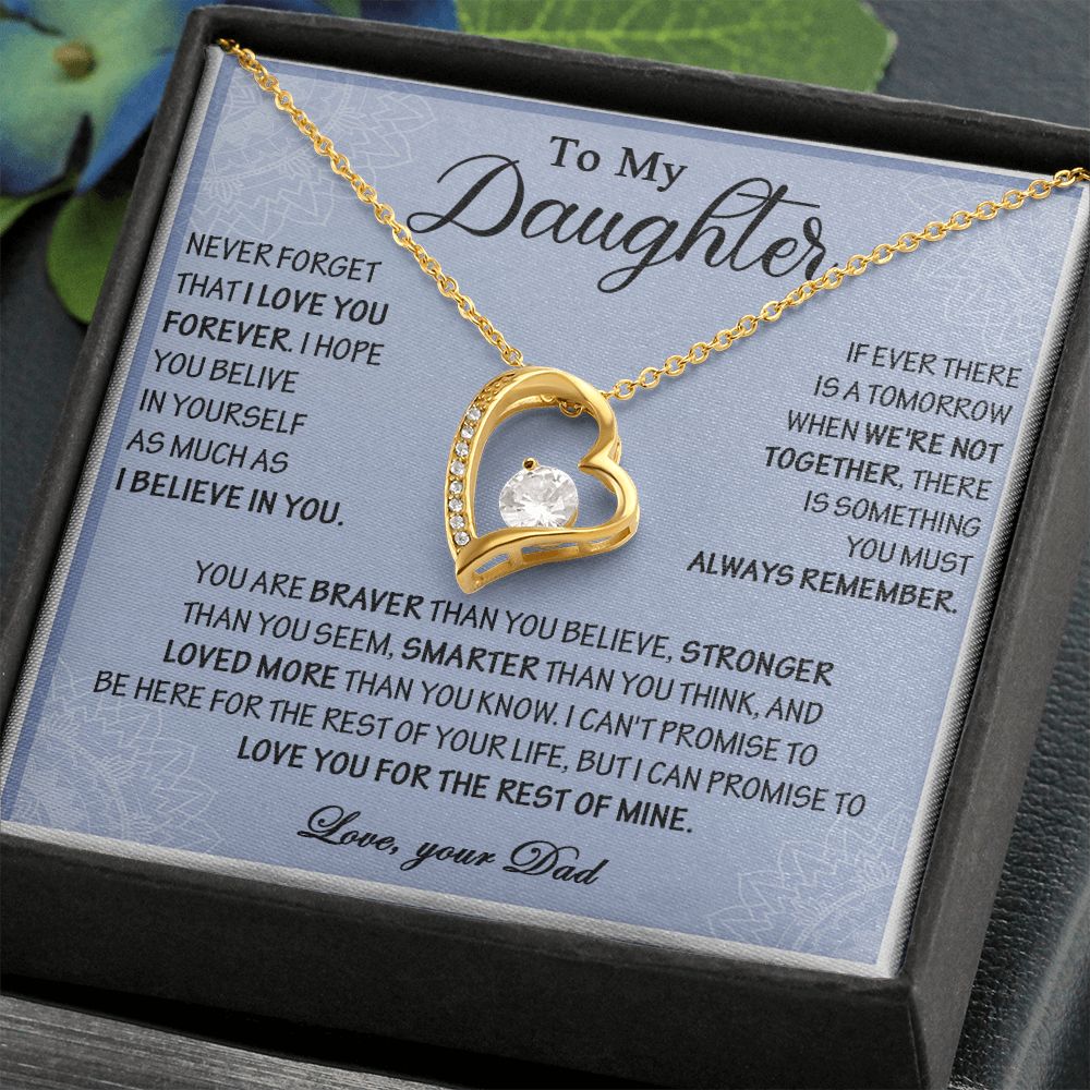 455C To My Daughter Necklace, Daughter Father Necklace, Daughter Gift From Dad