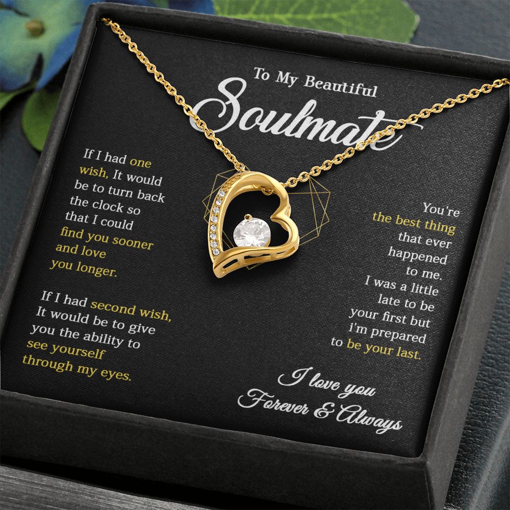 617C To My Soulmate Necklace, Gift For Wife Girlfriend From Husband, Valentines Gift