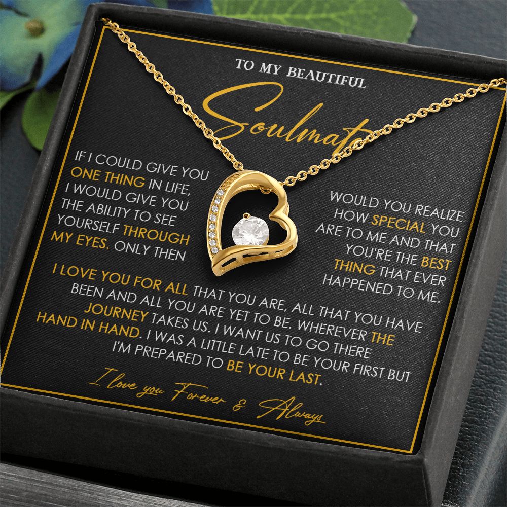 732C To My Soulmate Necklace, Birthday Gift For Wife Girlfriend, Love Valentine Gift
