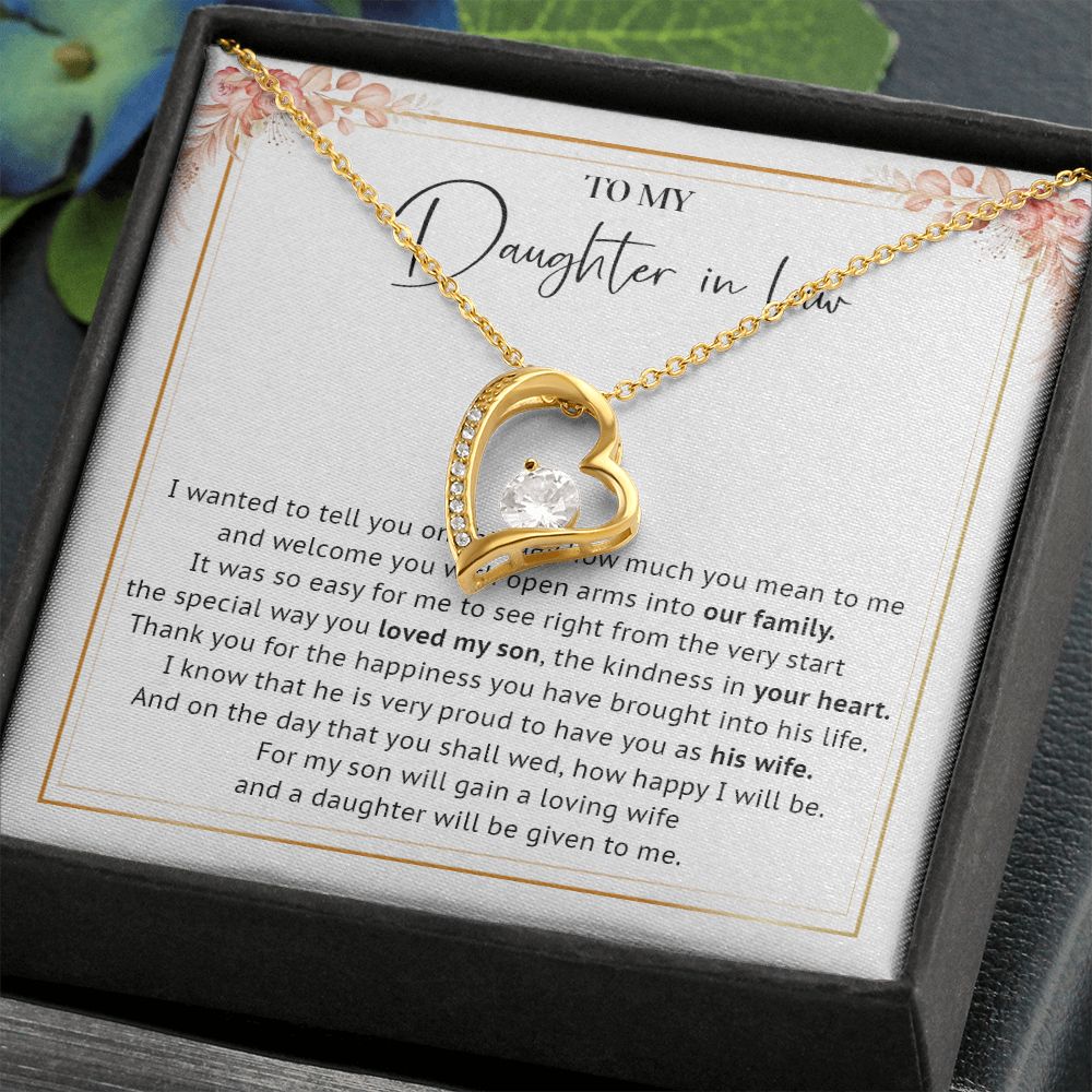 535C Daughter-In-Law Gift Necklace, Wedding Gift From Mother-In Law, Birthday Gifts