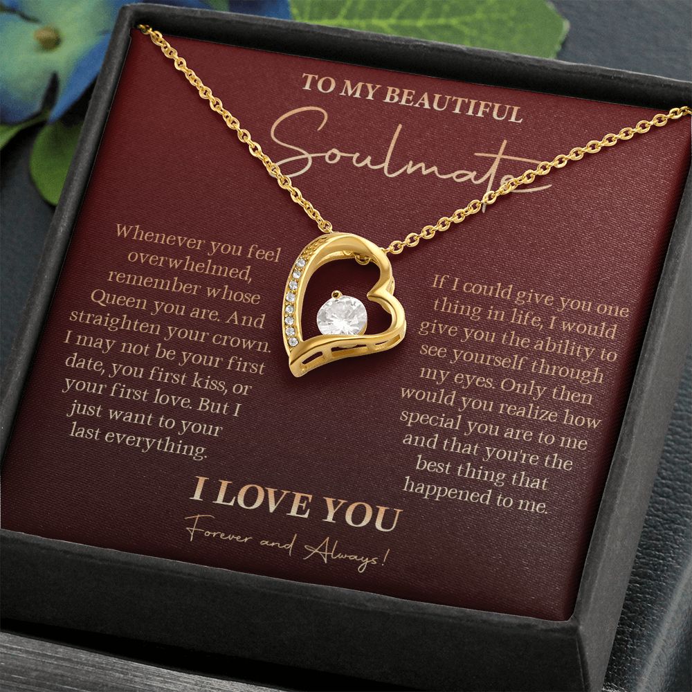581C To My Soulmate Necklace, Gift For Girlfriend Wife, Birthday Gift, Love Necklace