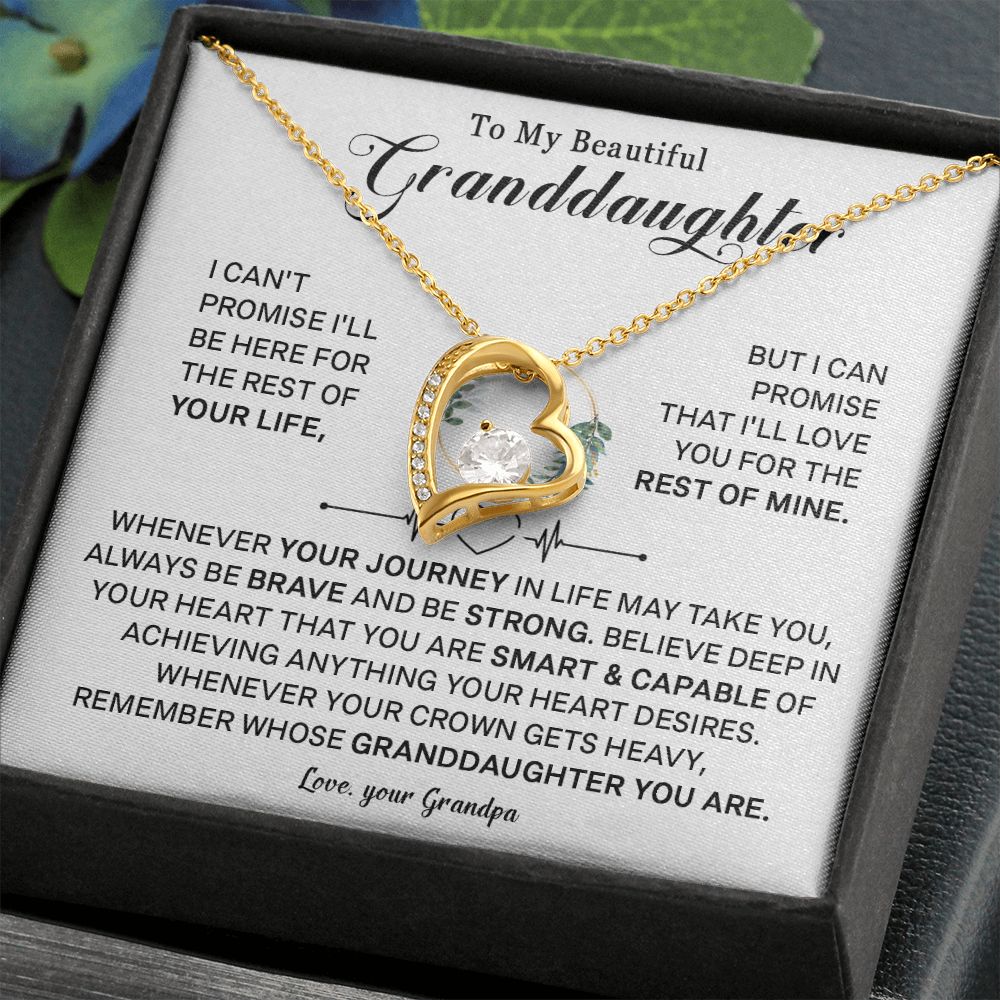 541C To My Granddaughter Necklace, Xmas Birthday Gift For Granddaughter from Grandpa