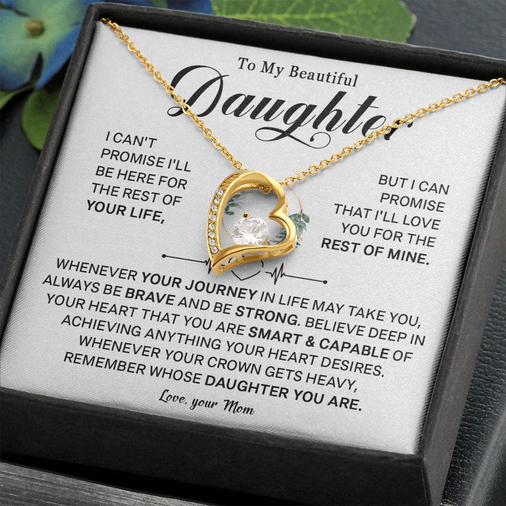 544C To My Daughter Necklace, Birthday Gift For Daughter from Mom, Daughter Necklace