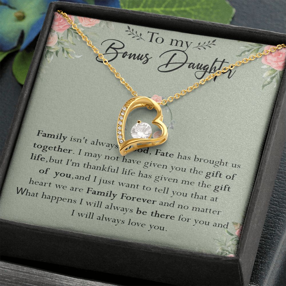 52C To my Bonus Daughter Necklace, Bonus Daughter, Step Daughter Gift, Gift Birthday