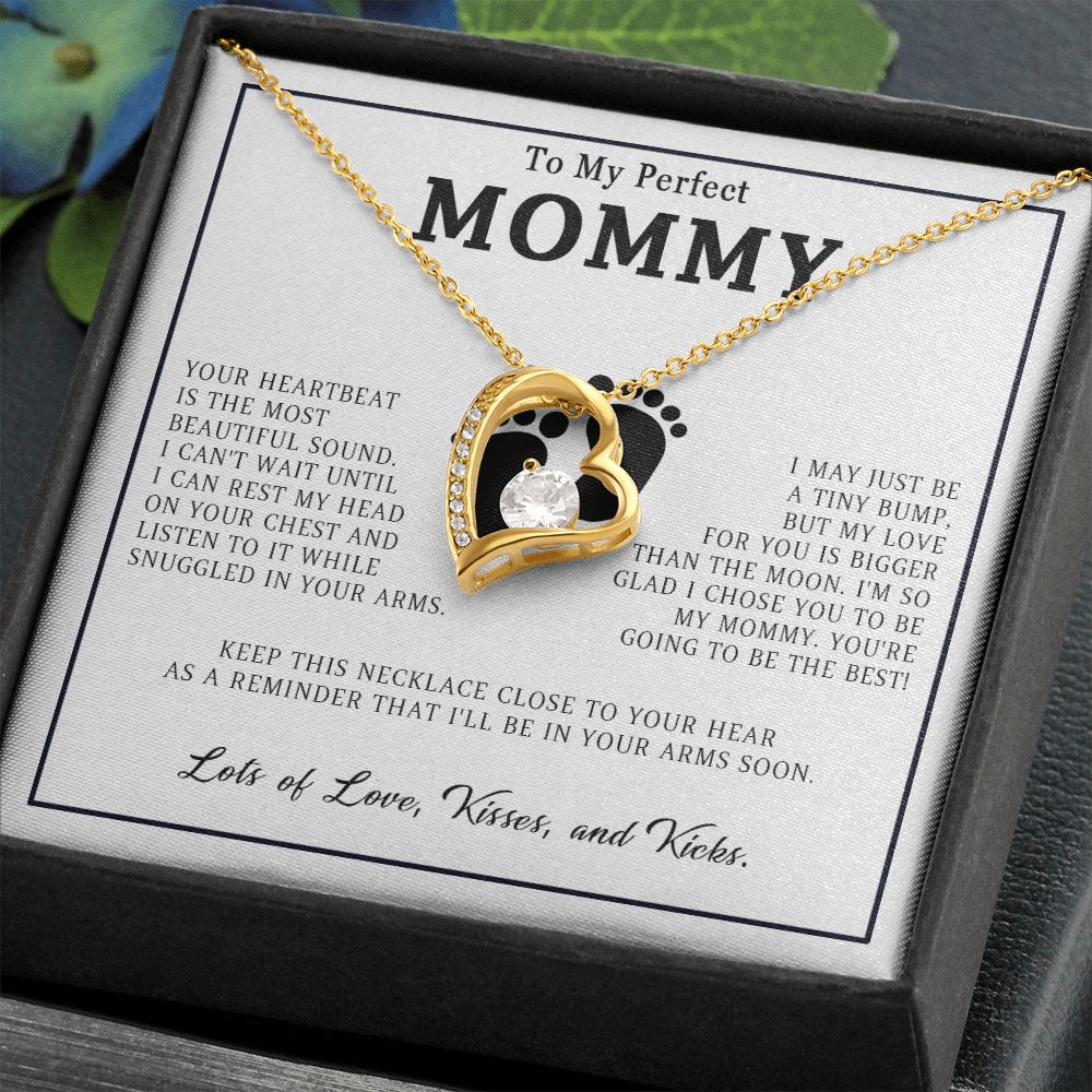 579C New Mom Necklace, Gift from Baby Bump, Baby Shower Party Gifts, Mother Necklace