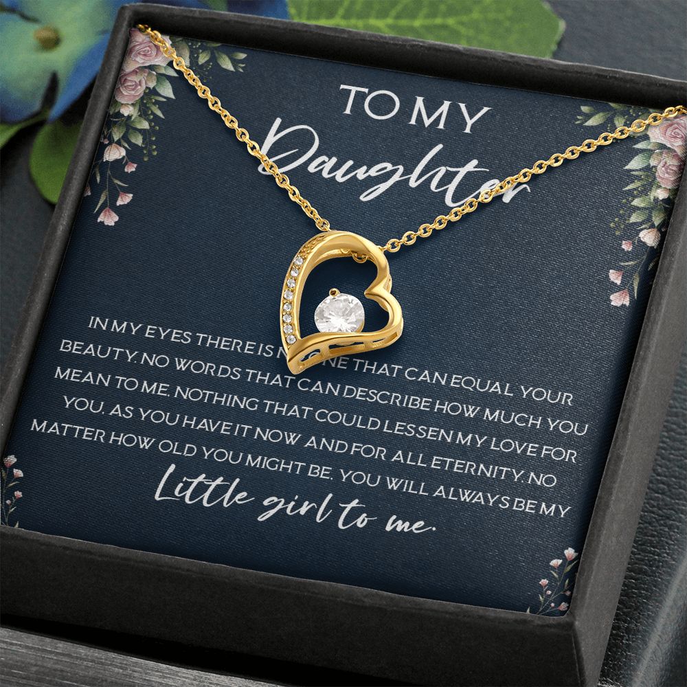 35C To My Daughter Necklace Gift Birthday, Little Girl To Me, Necklace Daughter
