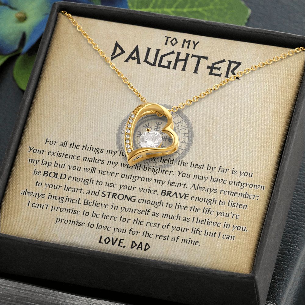 567C To My Daughter Necklace, Viking Daughter Gift from Dad, Birthday Gifts Jewelry