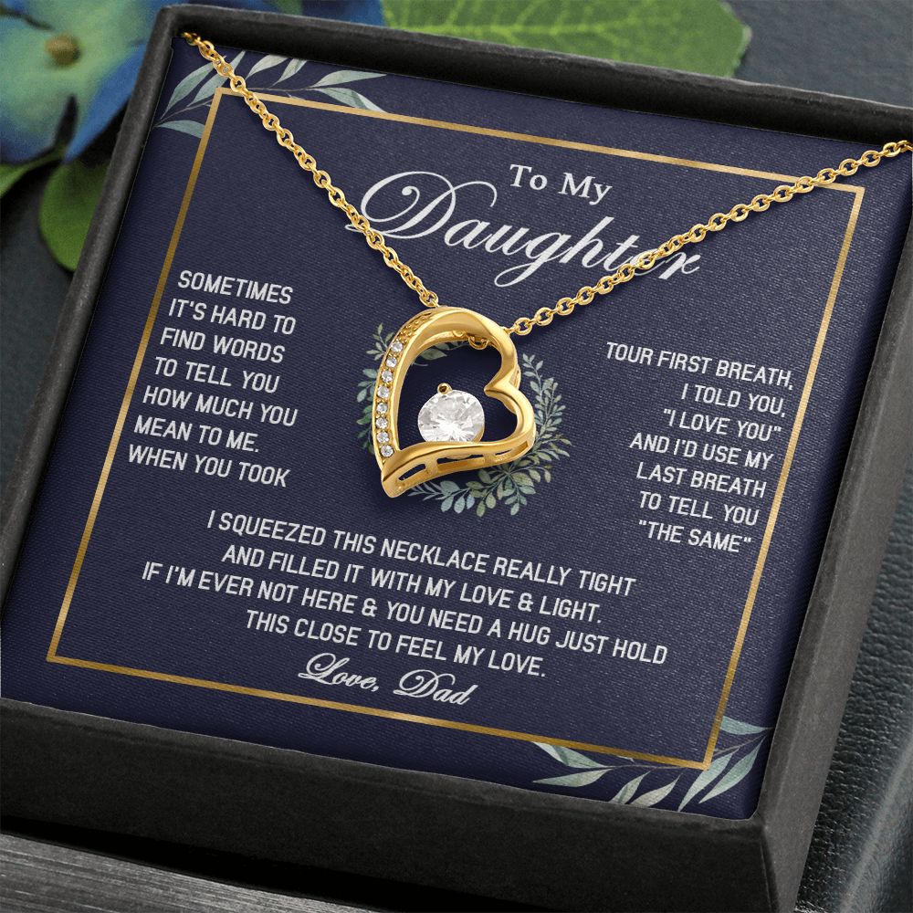 463C To My Daughter Necklace, Gift For Daughter From Dad, Daughter Father Necklace