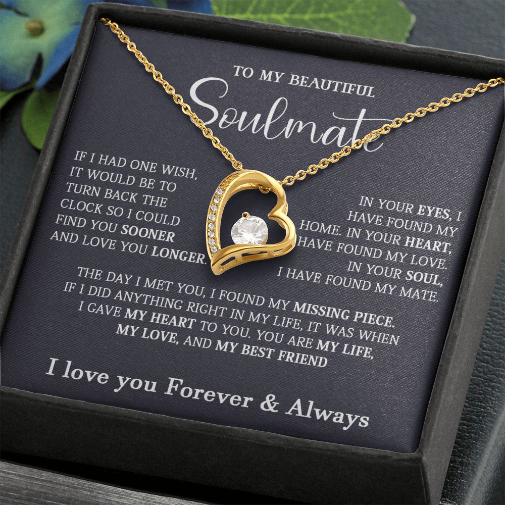 467C To My Soulmate Necklace, Gift For Wife Girlfriend From Husband, Birthday Gift