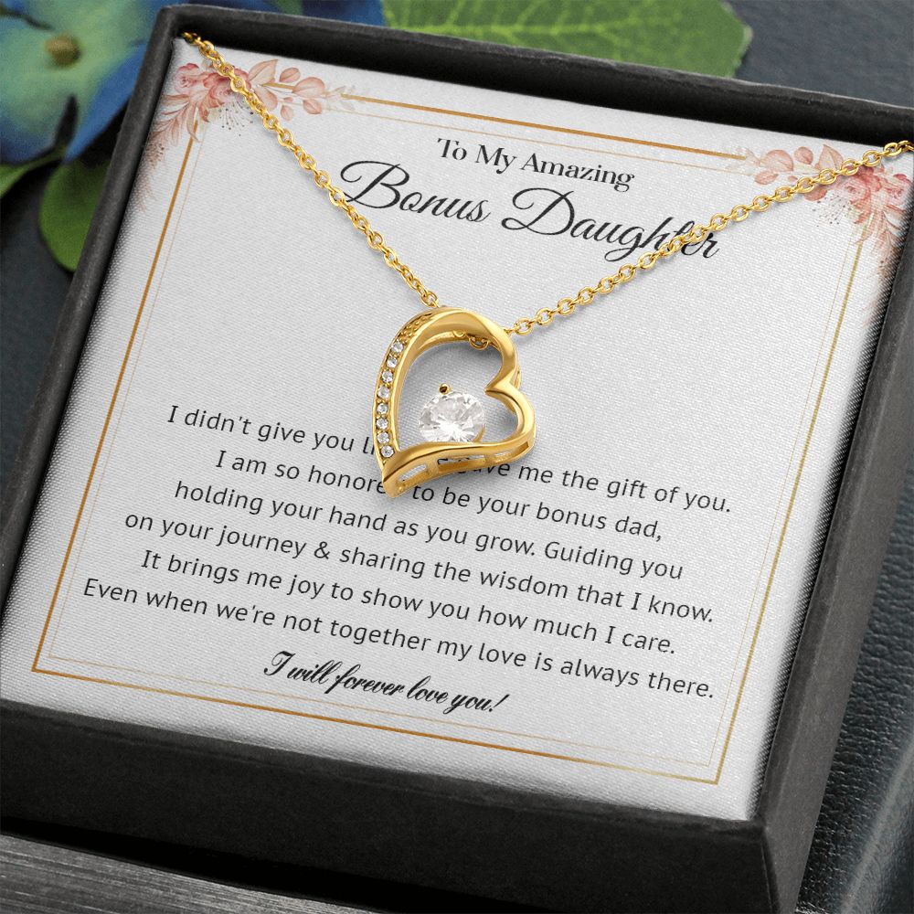 578C To My Bonus Daughter Necklace, Gift For Daughter Necklace, Bonus Daughter Gifts