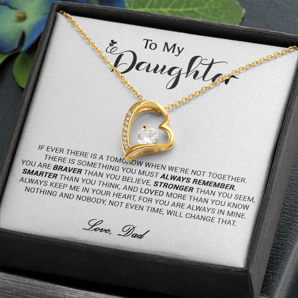 440C To My Daughter Necklace, Birthday Gift For Daughter From Dad, Christmas Gift