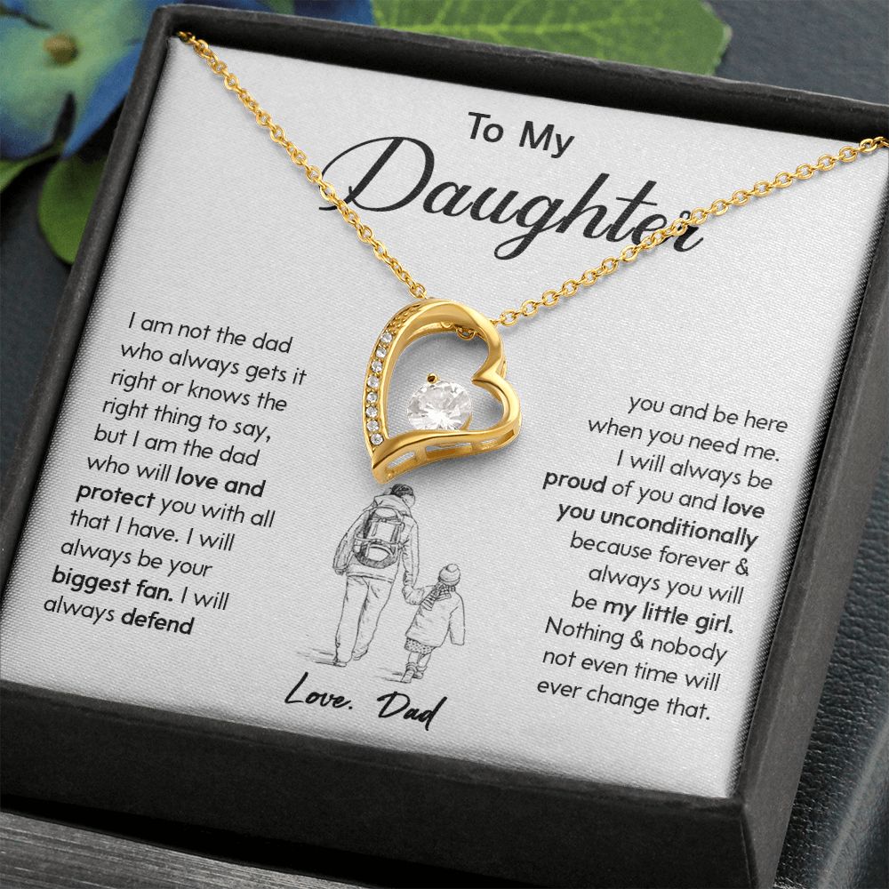 450C To My Daughter Necklace Gift from Dad, Birthday Graduation Christmas Gift
