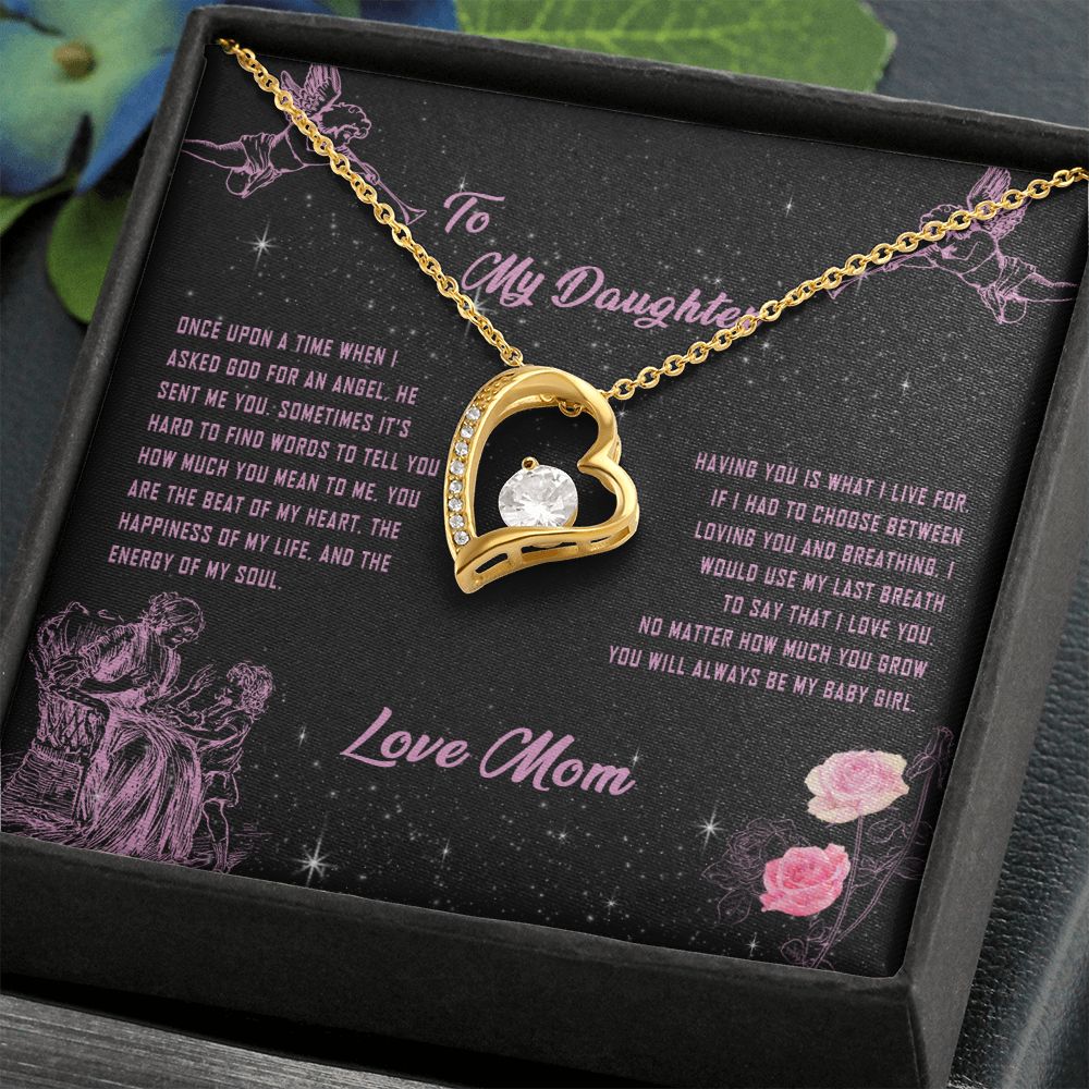 101C To My Daughter Necklace, Gift for Daughter from Mom, Daughter Necklace Gift