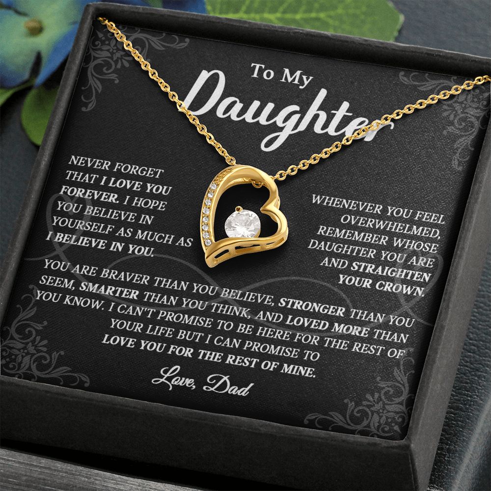 623C To My Daughter Necklace, Christmas Gift For Daughter From Dad, Daughter Necklace