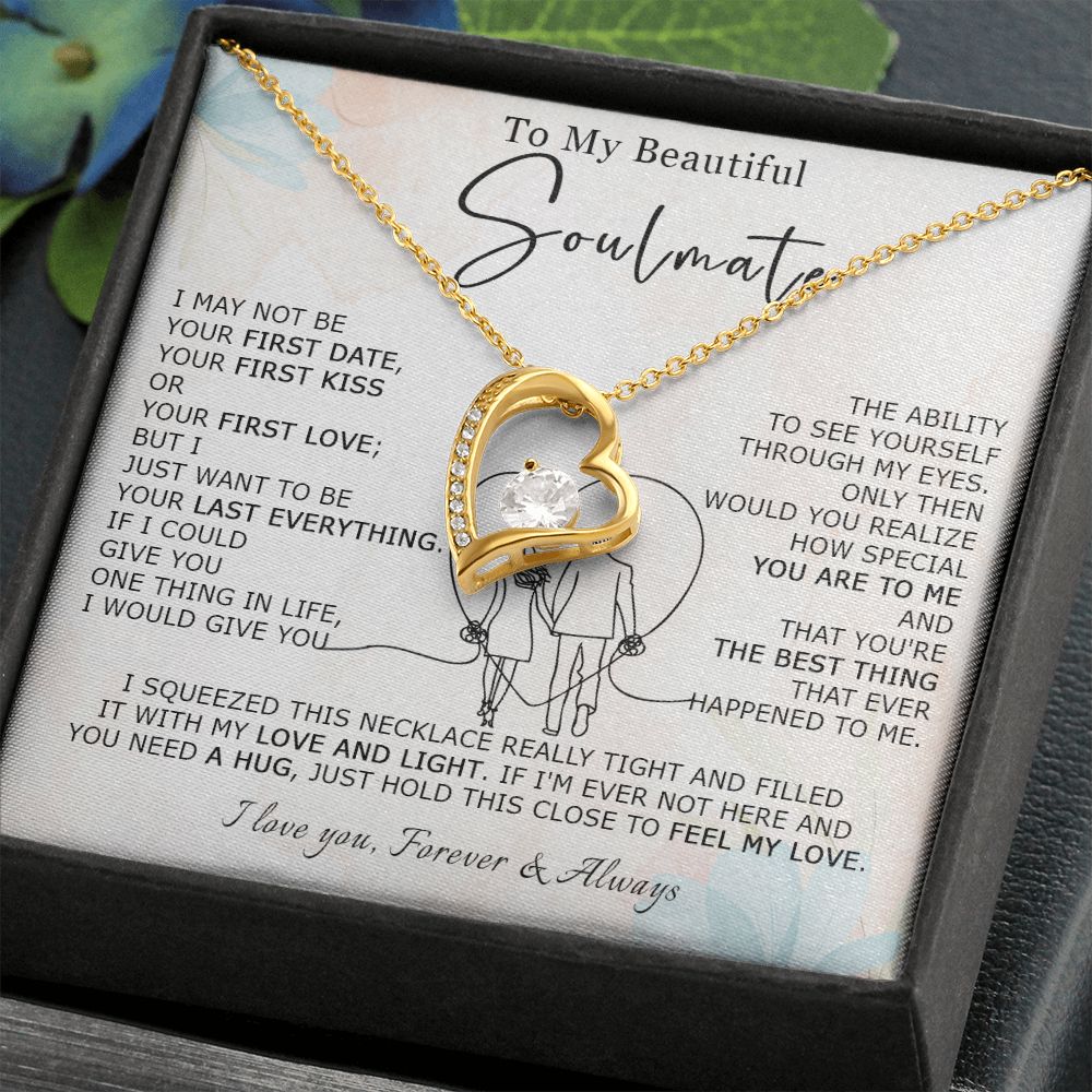 584C To My Soulmate Necklace, Wife Necklace, Girlfriend Necklace, Love Necklace Gifts