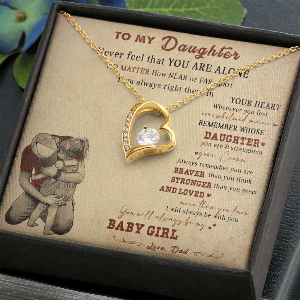 105 Daughter Necklace, To My Daughter Necklace,  Birthday Gift For Daughter From Dad