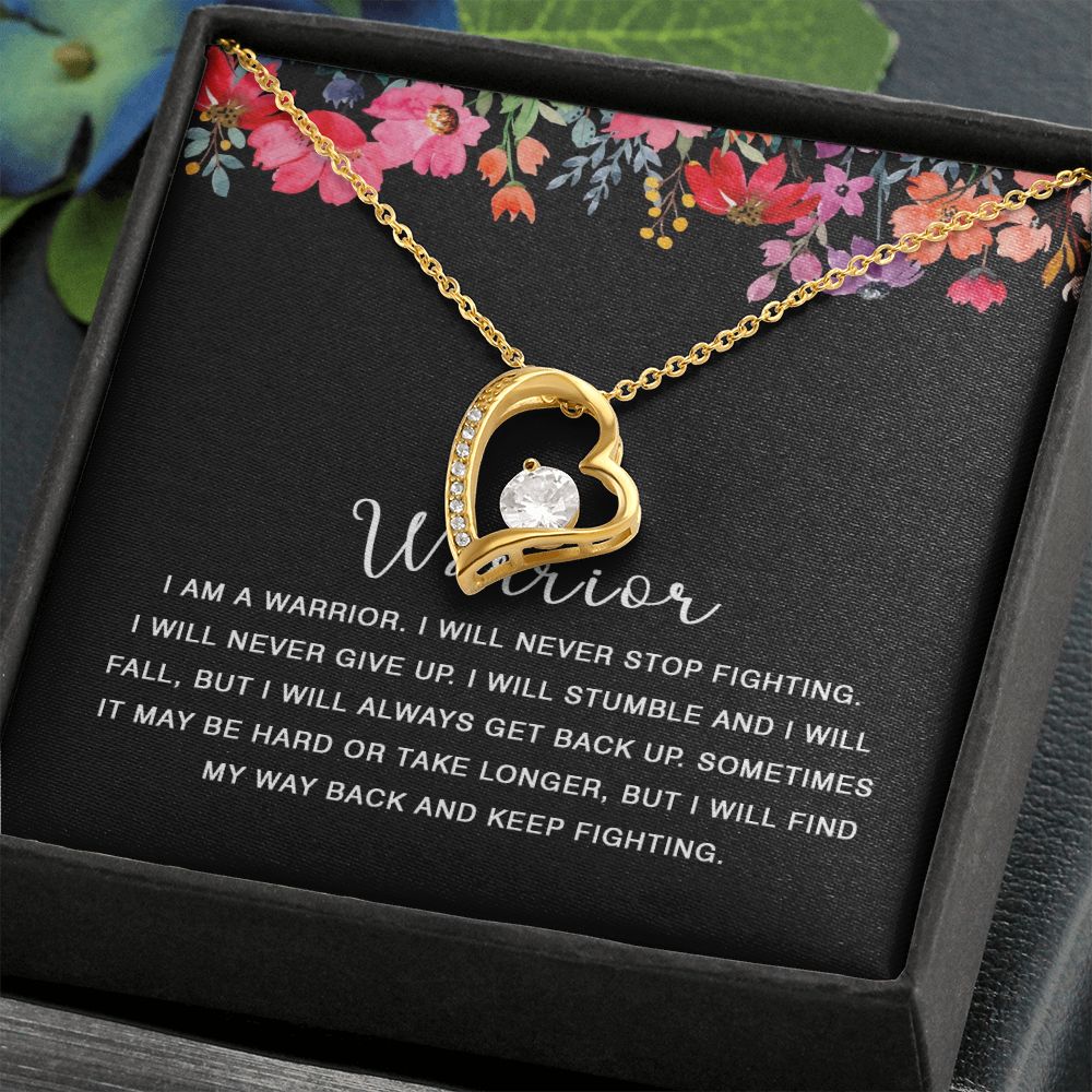 422C Warrior Necklace, I am Warrior, I Will Never Stop Fighting, Gift Birthday