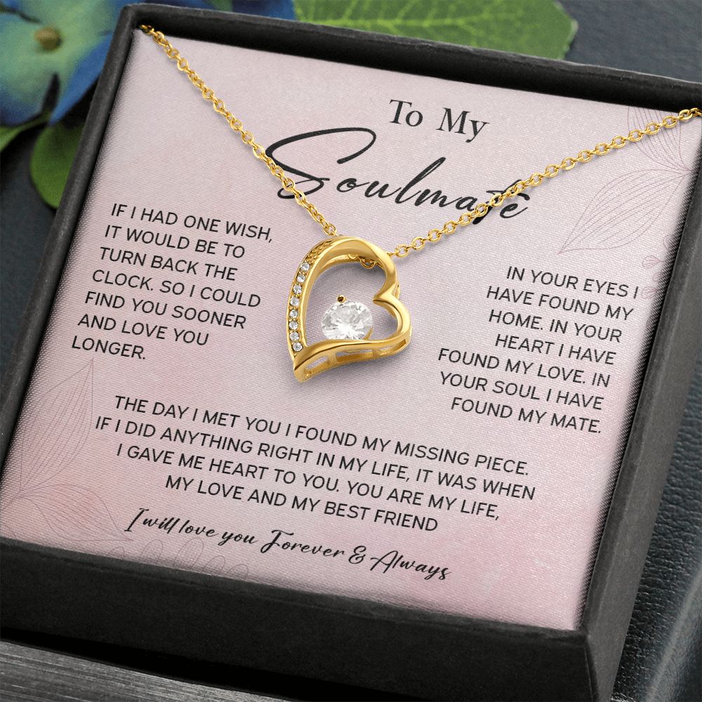 464C To My Soulmate/Wife Necklace Gift for Fiancée / Girlfriend Gifts for Her