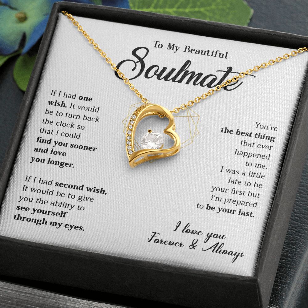 618C To My Soulmate Necklace, Xmas Gift For Wife Girlfriend From Husband, Birthday