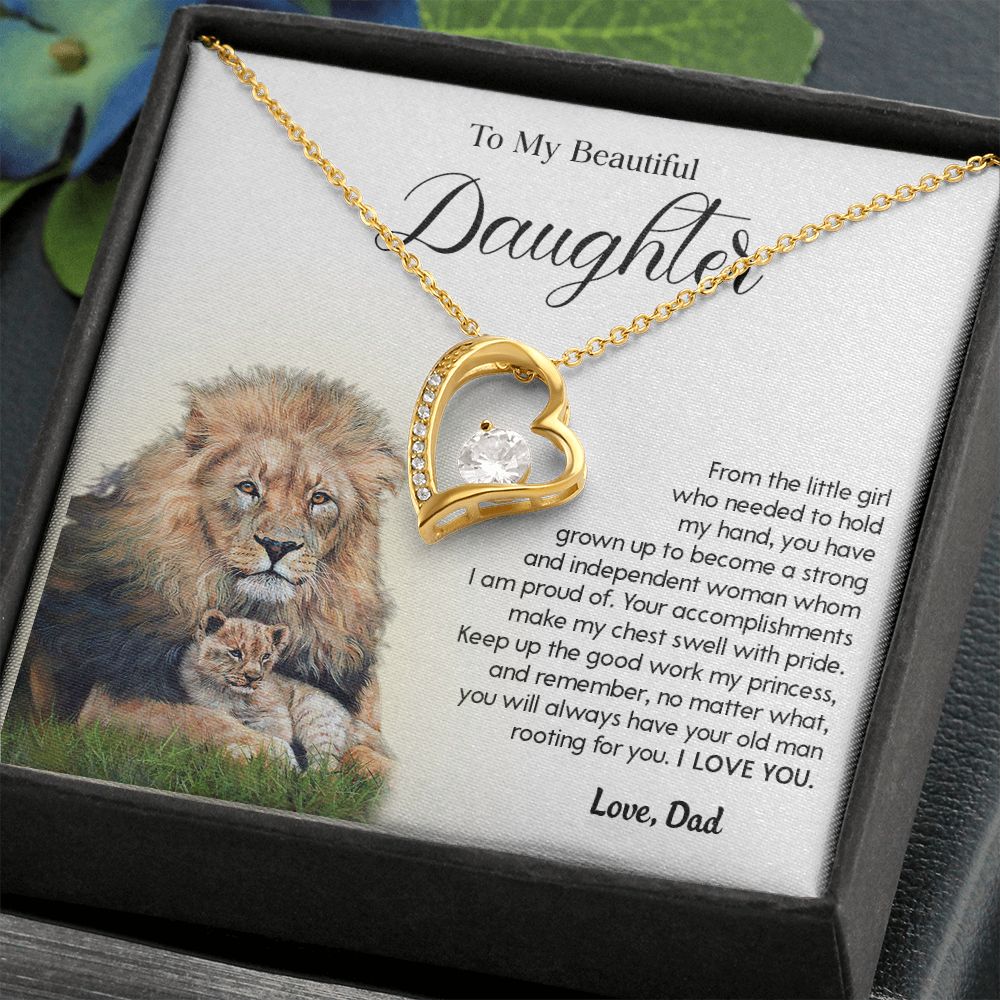 620C To My Daughter Necklace From Dad, Birthday Gift, Father Daughter Gift, Holiday