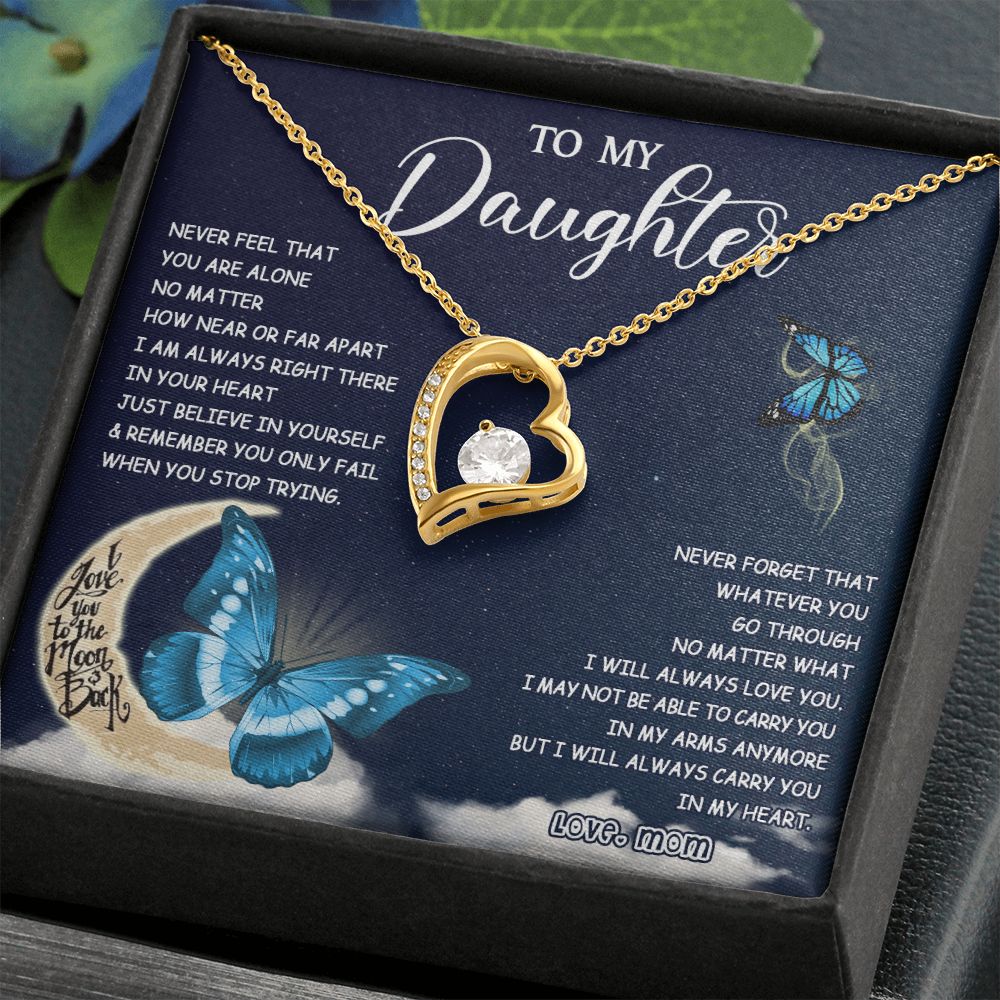 476C To My Daughter Necklace Mother to Daughter Birthday Graduation Gift from Mom