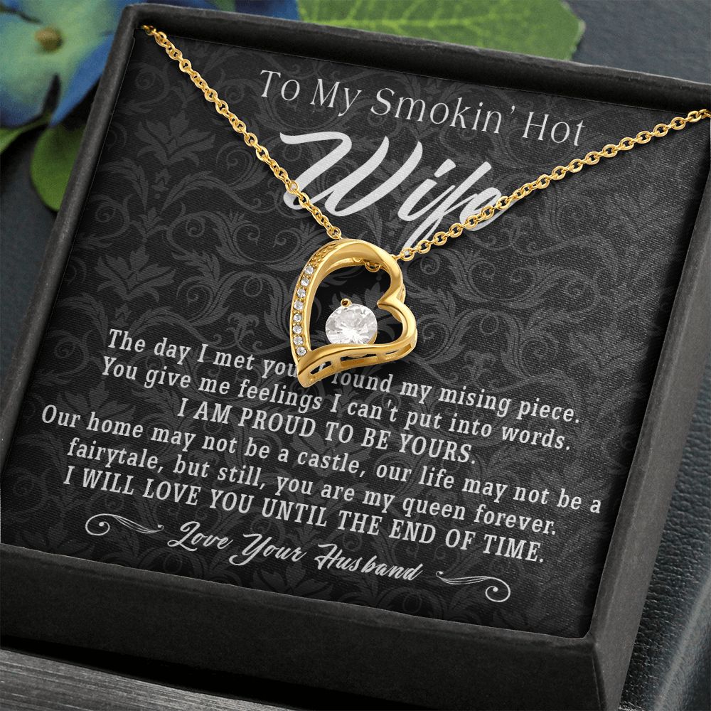 95C To My Smokin Hot Wife Necklace, Anniversary Birthday Gift for Wife From Husband