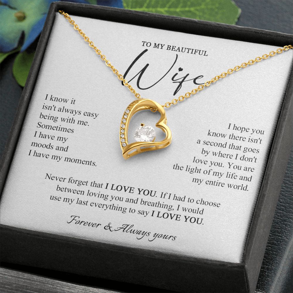 558C Beautiful Wife Necklace, Gift for Wife Necklace from Husband, Wife Birthday Gift