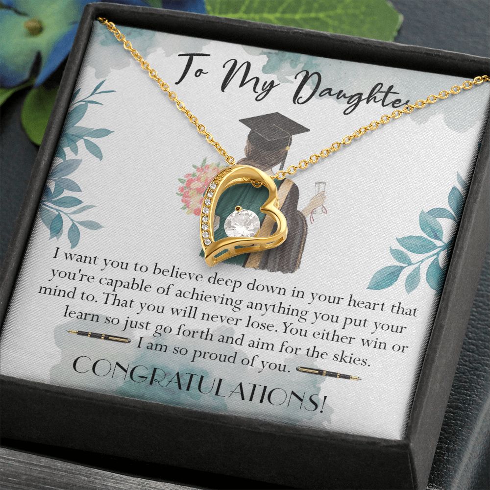 405C To My Daughter Necklace, Congratulations Gift 2022, Graduation Necklace Daughter