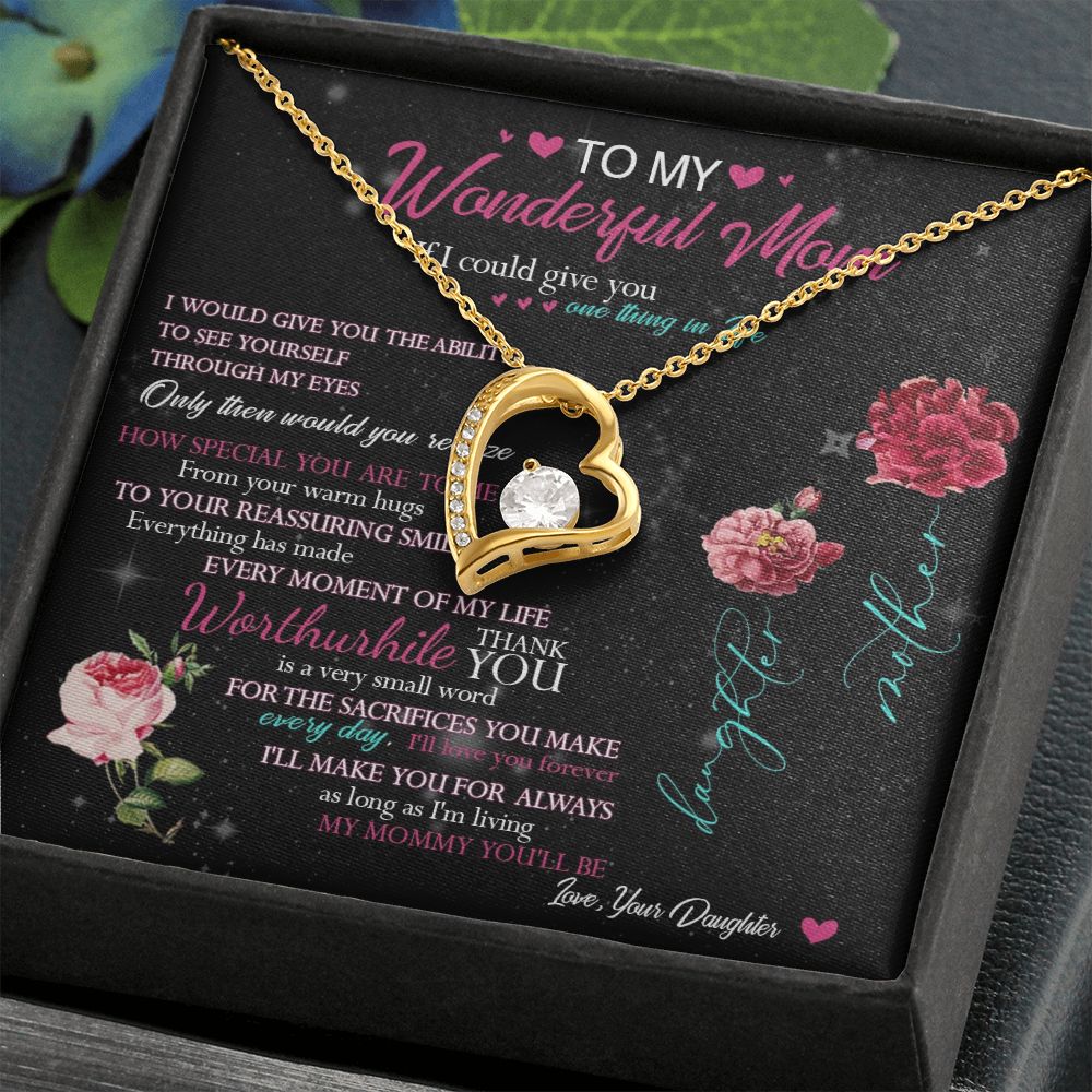 429C To My Beautiful Mom Necklace Mothers Day Gift From Daughter, Gift Birthday For Mom