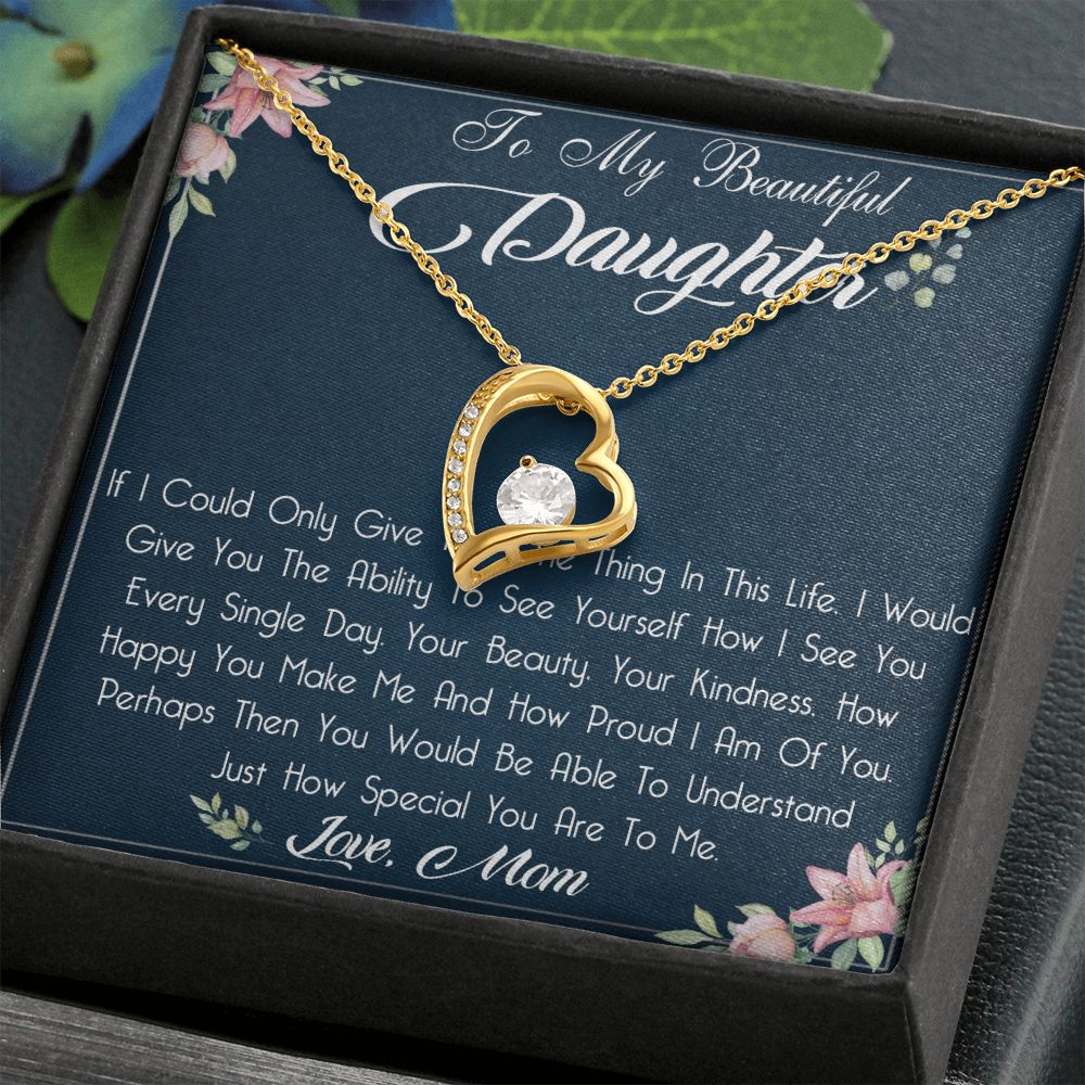 29C To My Beautiful Daughter Necklace, Gift For Daughter From Mom, Daughter Birthday