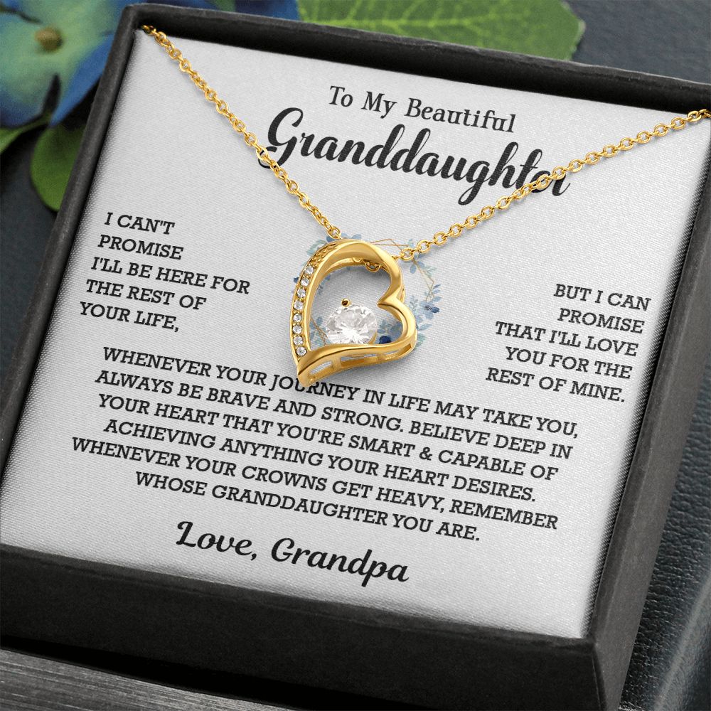 613C To My Granddaughter Necklace, Birthday Gift For Granddaughter, Necklace Gifts