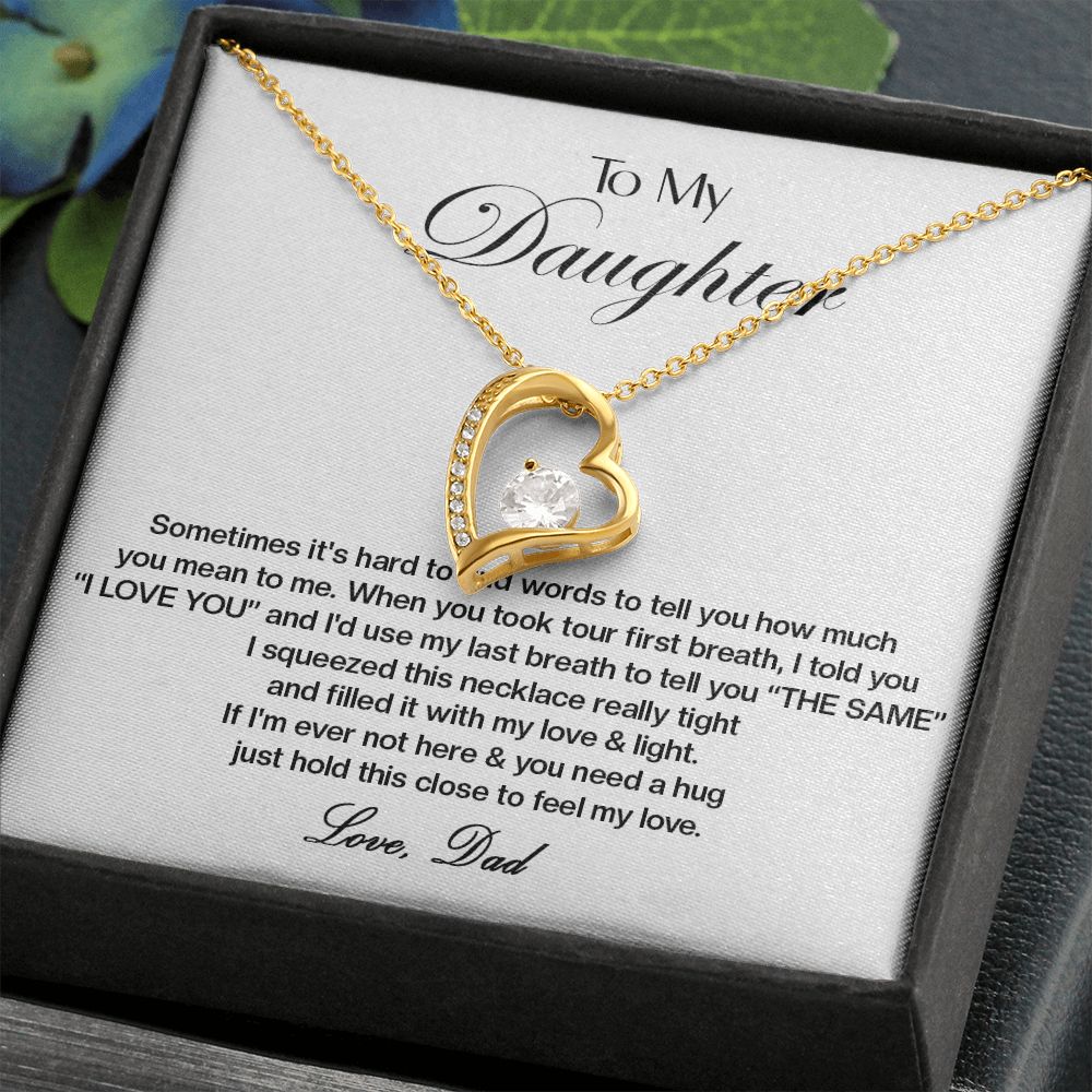 453C To My Daughter Necklace,Xmas Gift For Daughter From Dad,Daughter Father Necklace