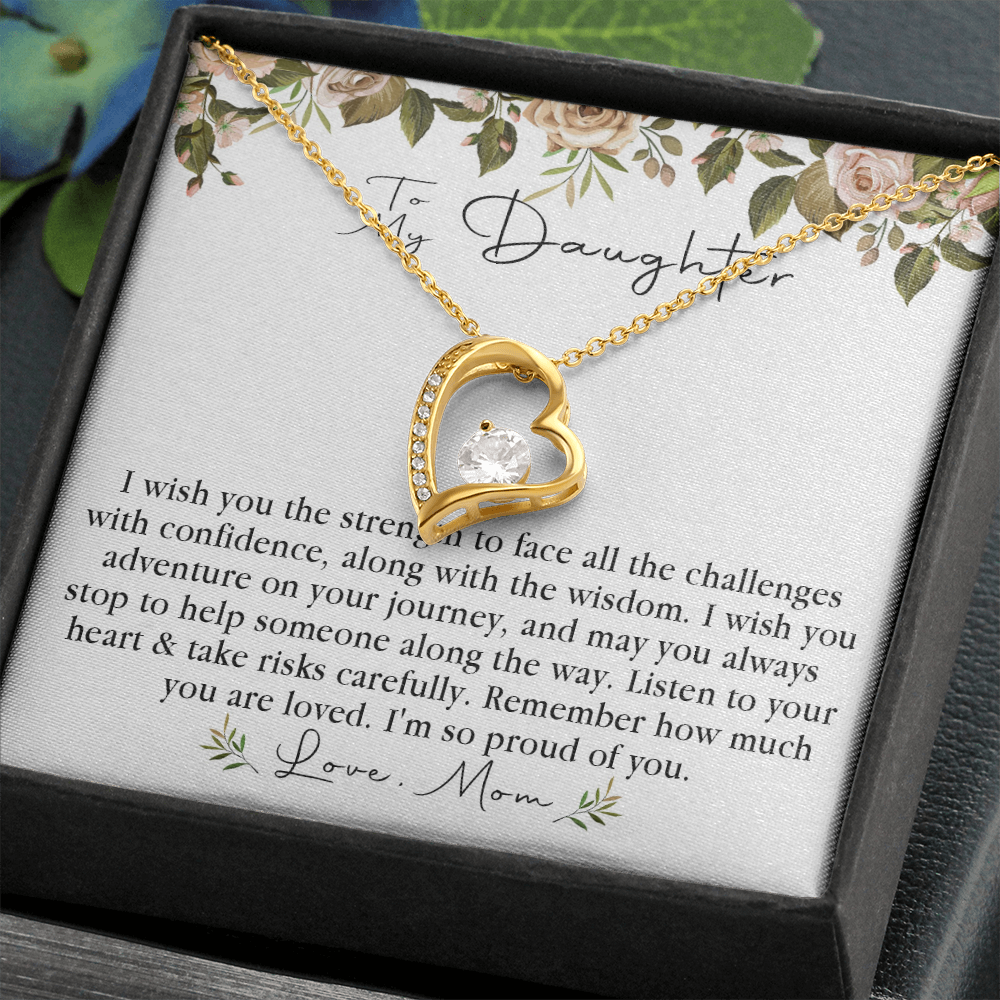 152C Necklace To My Daughter, Daughter Necklace Birthday Gift from Mom, Proud of You
