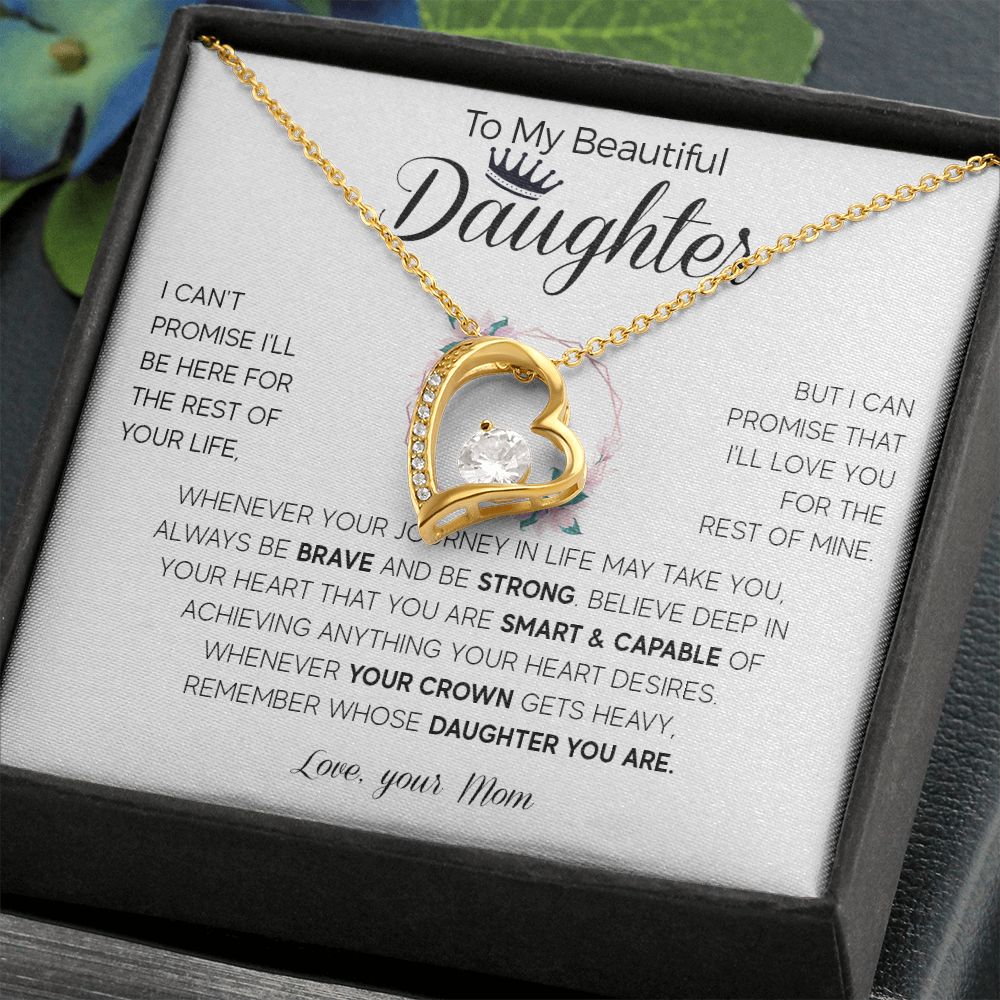 566C To My Daughter Necklace, Daughter Birthday Gifts For Daughter from Mom, Mother